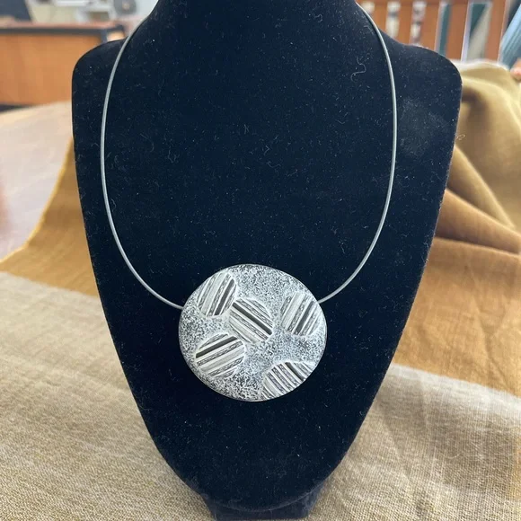 Forlano + Ford necklace on 18” oxidized silver chain. Reversible. One of a kind. - Picture 2 of 13